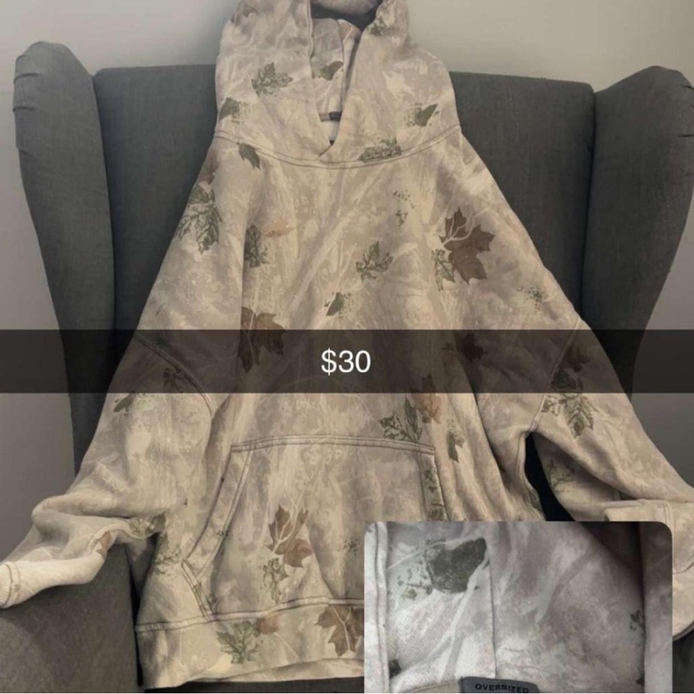 Abercrombie & Fitch Gray Oversized Hoodie